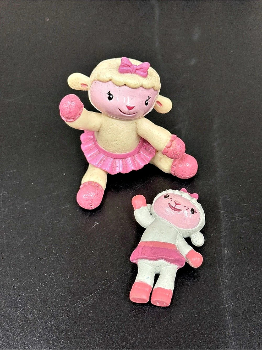Disney Doc McStuffins Lambie Ballerina Figurines Pink Tutu Lot of 2